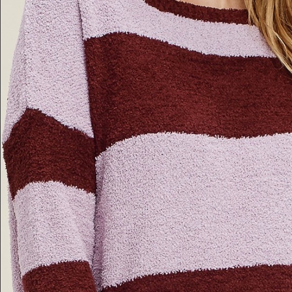 LAST 1! ❤️ Beautiful Soft Berber Striped Sweater - Picture 7 of 7